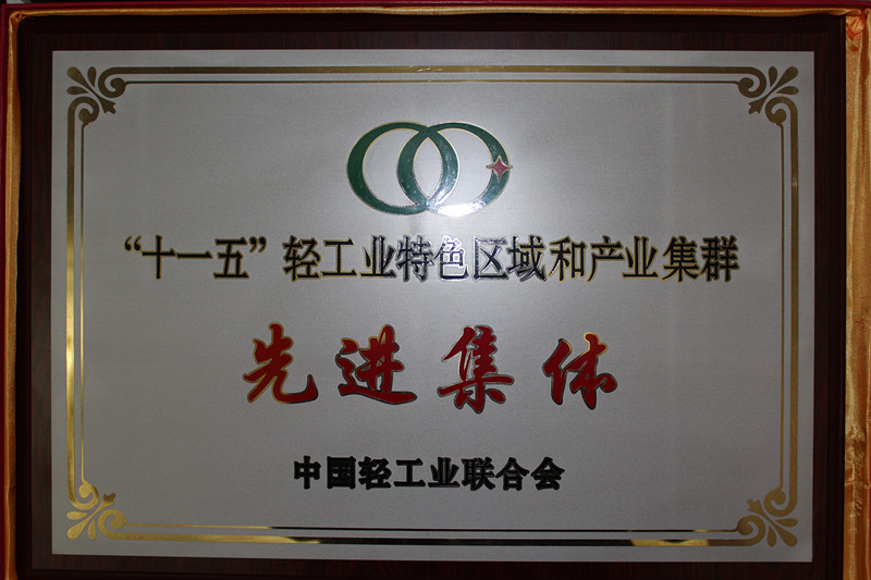 泾县优发国际书画纸产业荣获&ldquo;十一五&rdquo;轻工业特色区域和产业集群先进集体称号